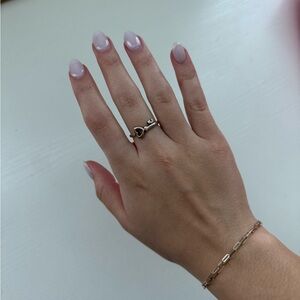 James Avery Retired Silver Heart Key Ring